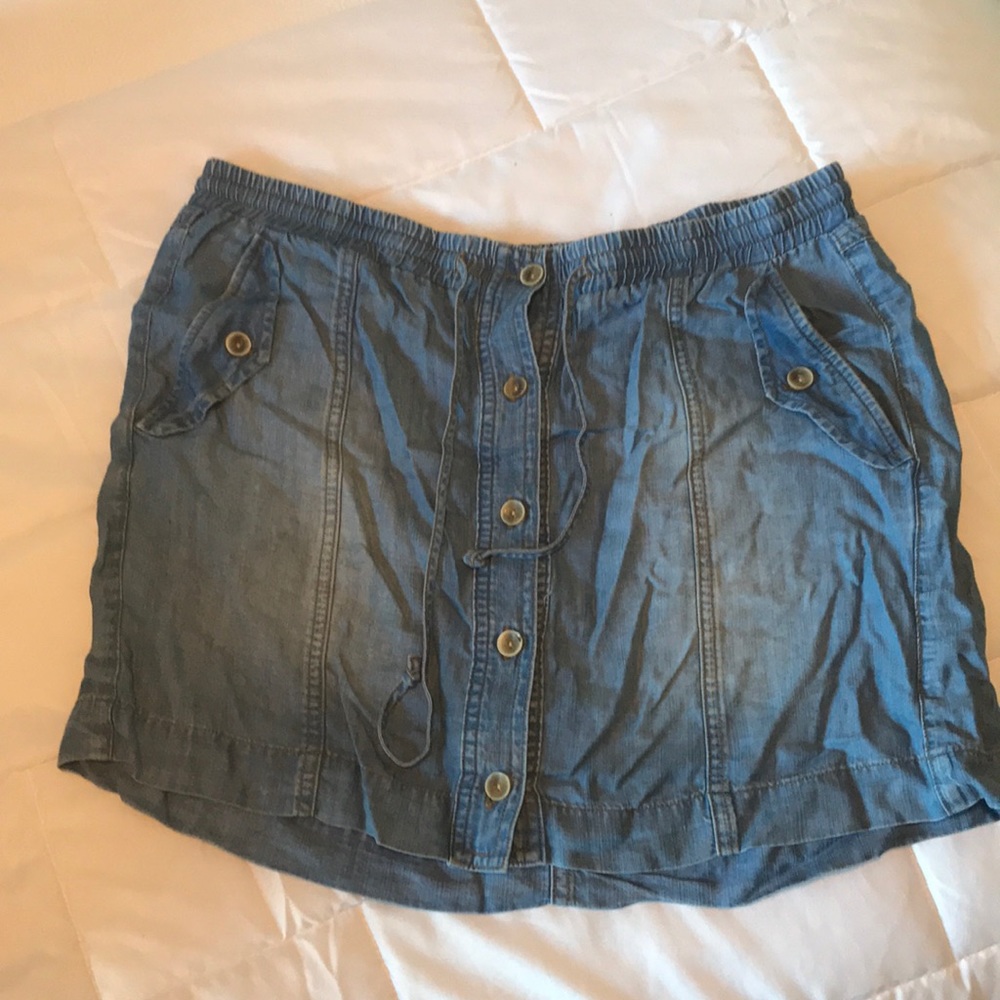 Chambray denim skirt